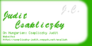 judit csapliczky business card